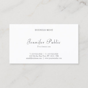 Professional Minimalist Modern Elegant Simple Chic Business Card