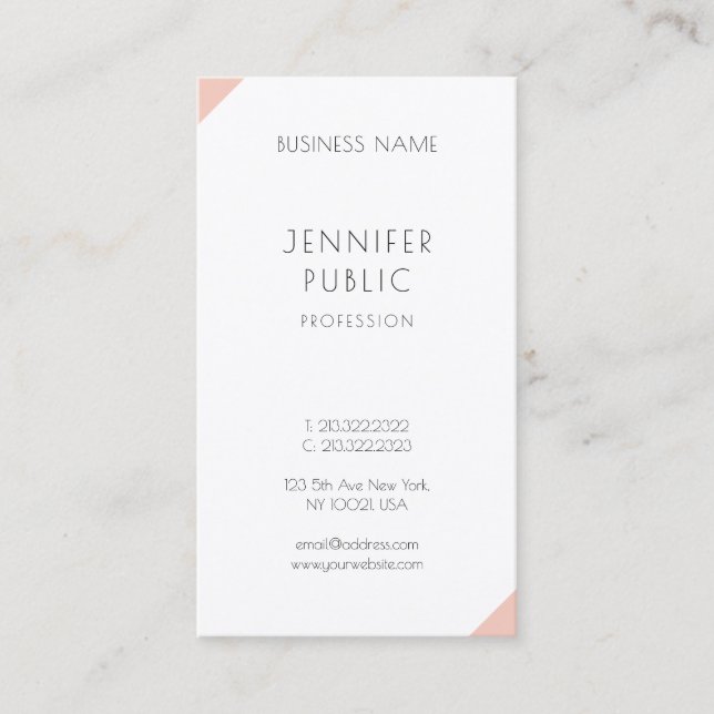 Professional Minimalist Modern Elegant Template Business Card (Front)