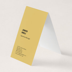 Professional minimalist modern gold color business card