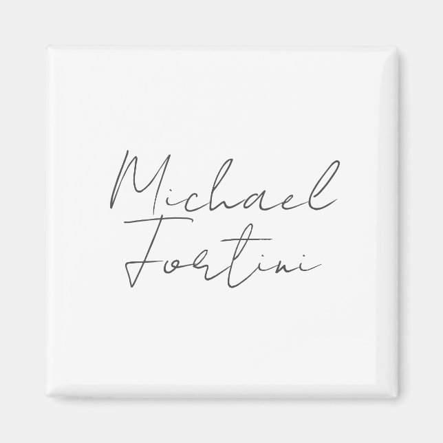 Professional minimalist modern gray white magnet (Front)