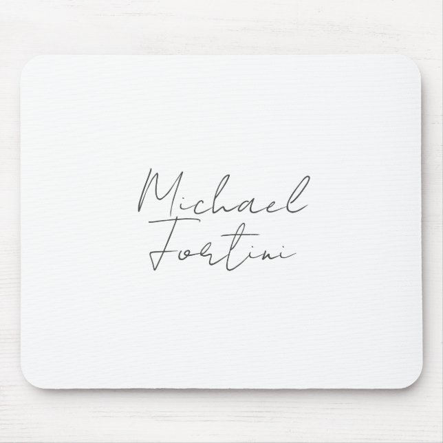 Professional minimalist modern grey white mouse mat (Front)