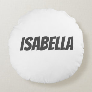 Professional minimalist modern grey white round cushion