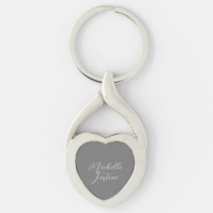 Professional minimalist modern handwriting name key ring