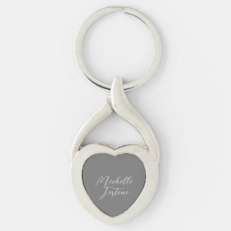 Professional minimalist modern handwriting name key ring