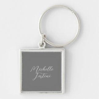 Professional minimalist modern handwriting name key ring