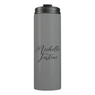 Professional minimalist modern handwriting name thermal tumbler