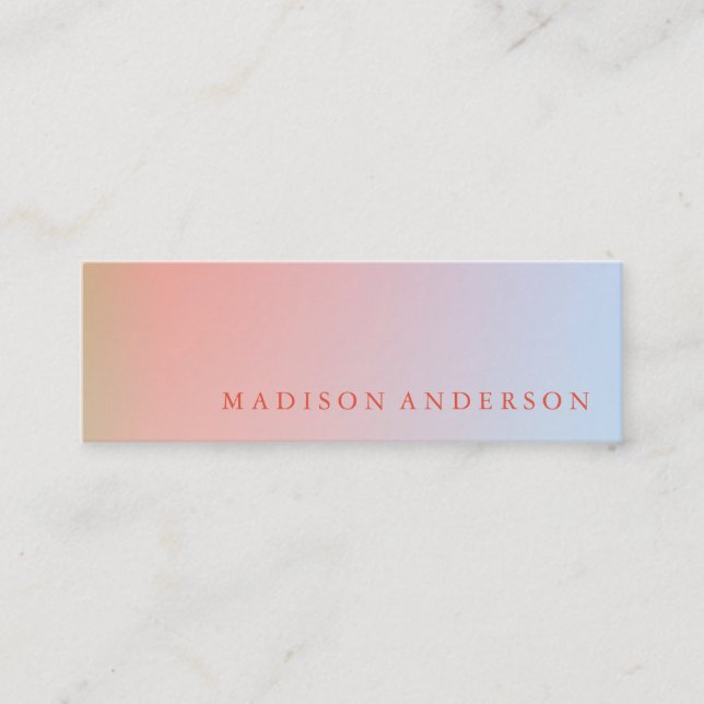 Professional Minimalist Modern Mini Business Card (Front)