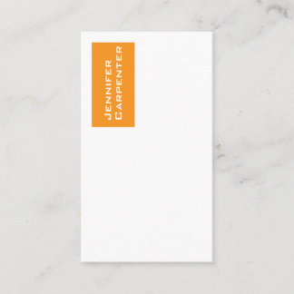 Professional minimalist modern orange white enclosure card