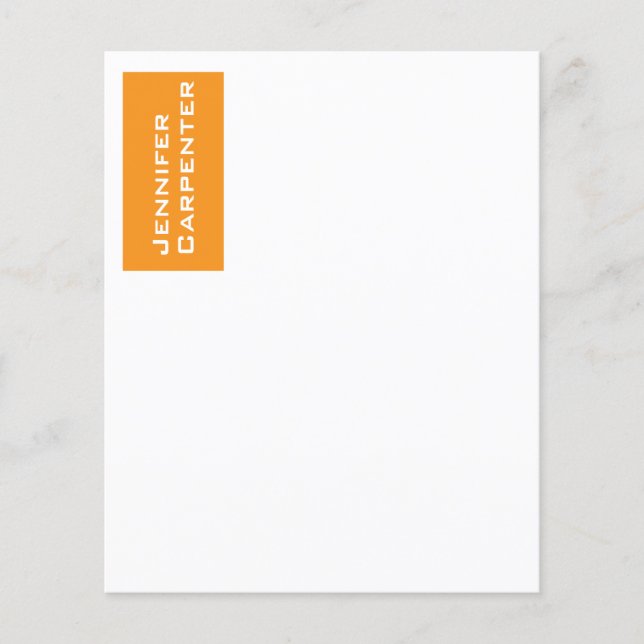 Professional minimalist modern orange white paper (Front)