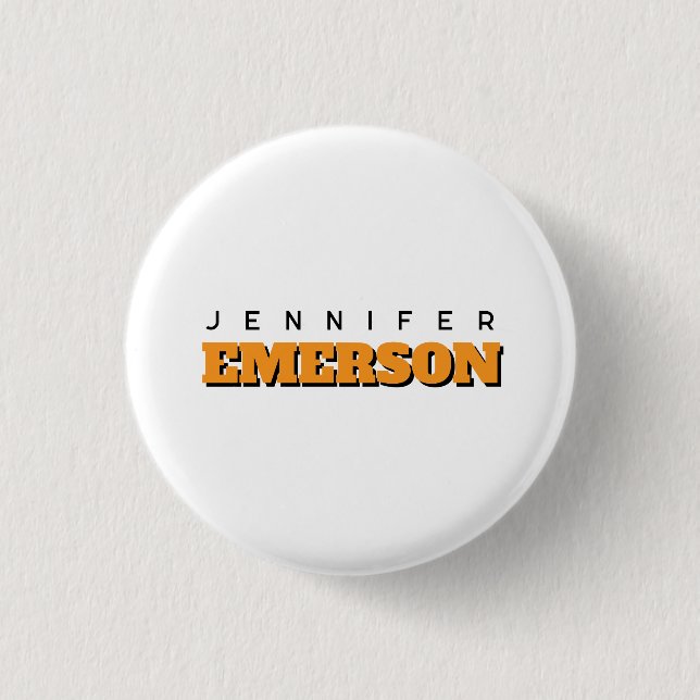 Professional minimalist modern plain  3 cm round badge (Front)