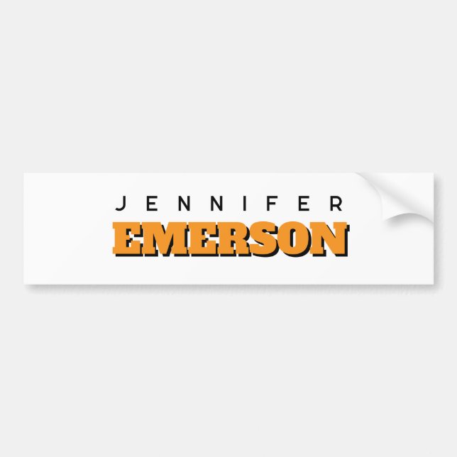 Professional minimalist modern plain  bumper sticker (Front)