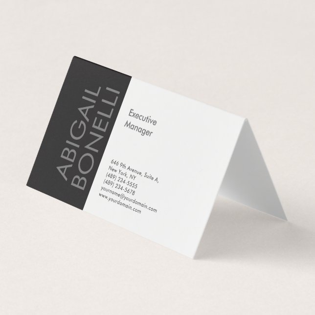 Professional minimalist modern plain business card (Front)
