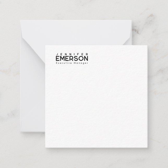 Professional minimalist modern plain  card (Front)