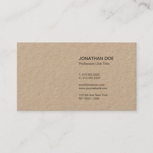 Professional Minimalist Modern Plain Chic Luxury Business Card (Front)