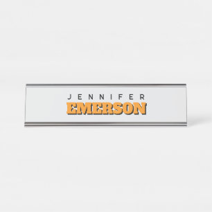 Professional minimalist modern plain  desk name plate
