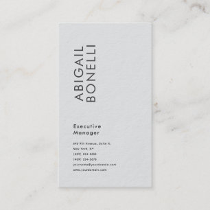 Professional minimalist modern plain grey business card