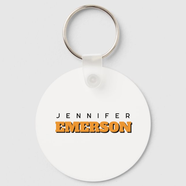 Professional minimalist modern plain  key ring (Front)