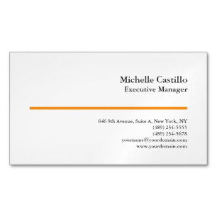 Professional Minimalist Modern Plain Magnetic Business Card