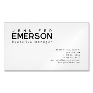 Professional minimalist modern plain Magnetic business card