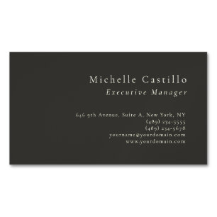 Professional Minimalist Modern Plain Magnetic Business Card