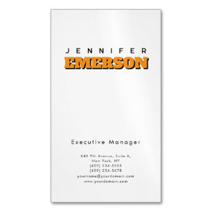 Professional minimalist modern plain  	Magnetic business card