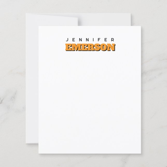 Professional minimalist modern plain name (Front)