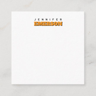 Professional minimalist modern plain name enclosure card