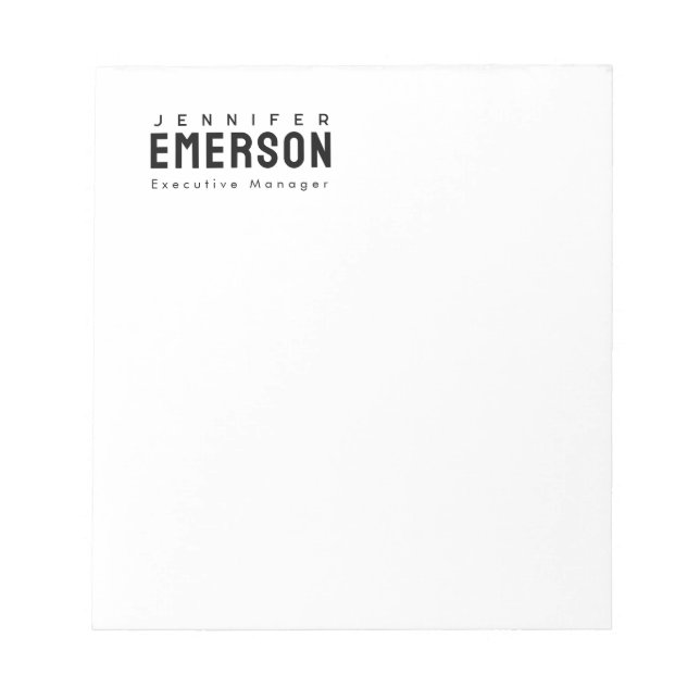 Professional minimalist modern plain  notepad (Front)