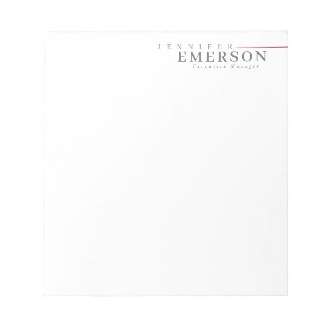 Professional minimalist modern plain notepad (Front)