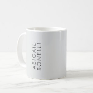 Professional minimalist modern plain own name coffee mug