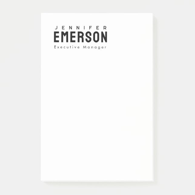 Professional minimalist modern plain  post-it notes (Front)