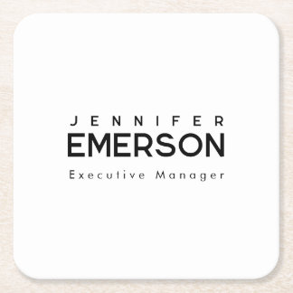 Professional minimalist modern plain square paper coaster