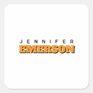 Professional minimalist modern plain  square sticker