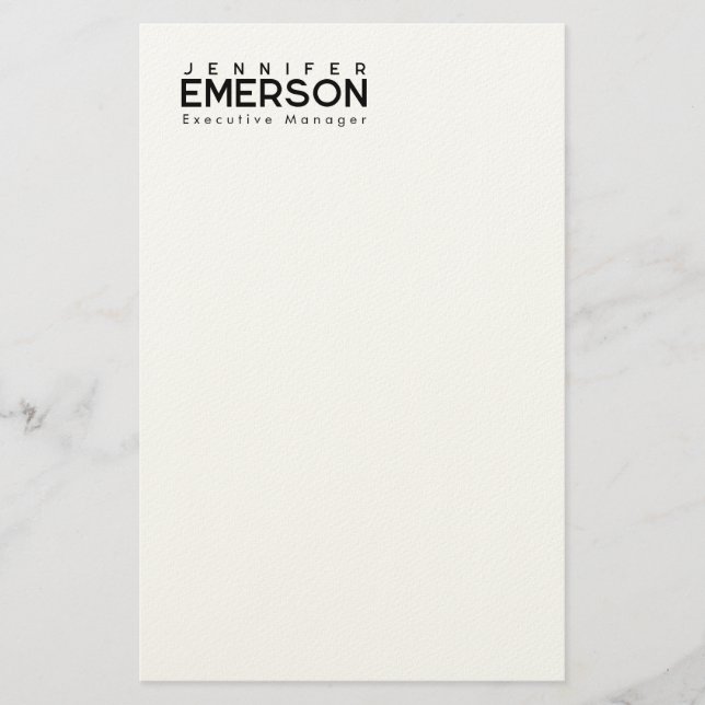 Professional minimalist modern plain  stationery (Front)