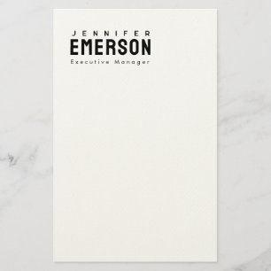 Professional minimalist modern plain stationery