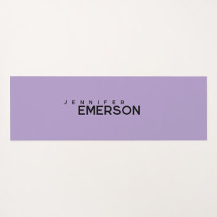 Professional minimalist modern plain your name yoga mat