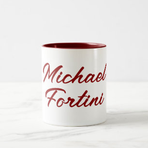 Professional minimalist modern red white Two-Tone coffee mug