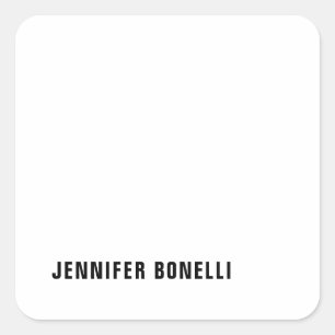 Professional minimalist modern trendy name square sticker