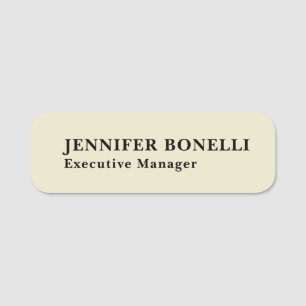 Professional minimalist modern trendy name tag