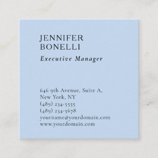 Professional minimalist modern trendy pale blue enclosure card