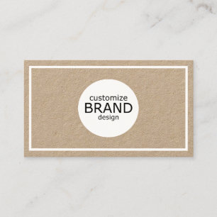Professional Minimalist Natural White Frame Business Card