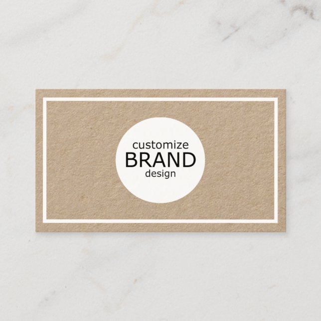 Professional Minimalist Natural White Frame   Business Card (Front)