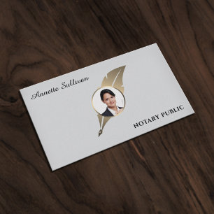 Professional minimalist Notary Business Card