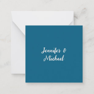Professional minimalist ocean blue calligraphy card
