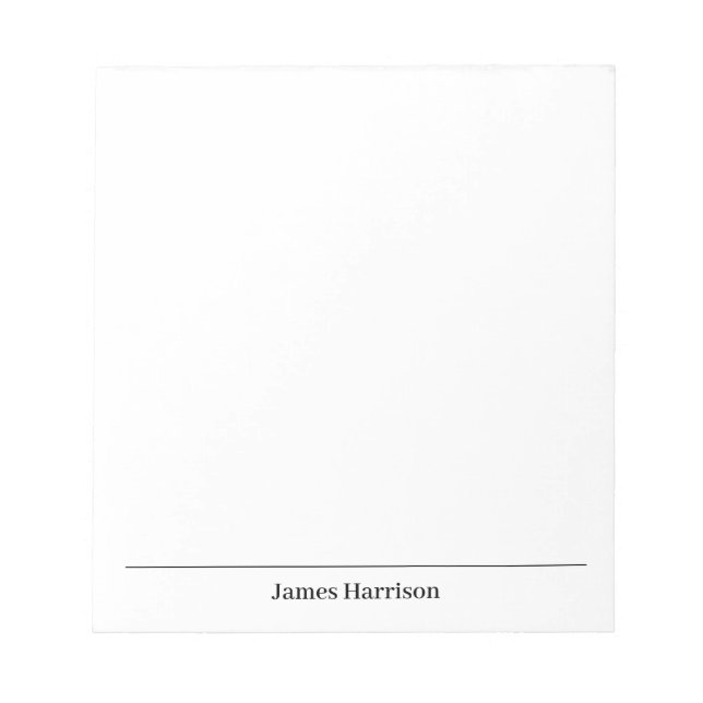 Professional Minimalist Plain Classical Notepad (Front)