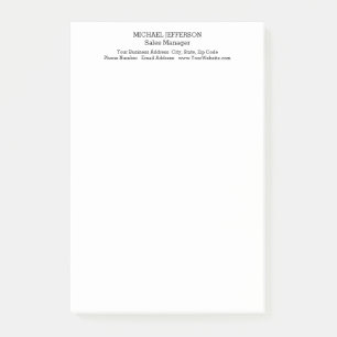 Professional Minimalist Plain Classical Post-it Notes