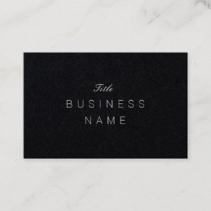 Professional Minimalist Plain Classy Noir Business Card