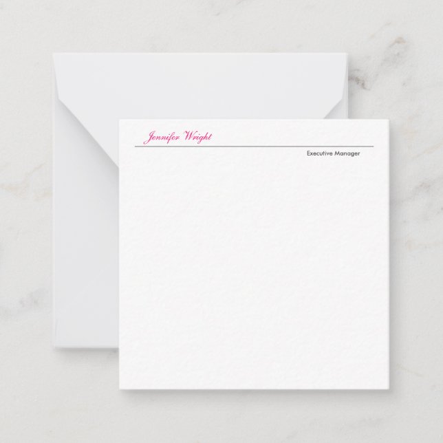 Professional minimalist plain elegant calligraphy card (Front)