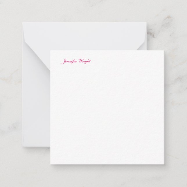 Professional minimalist plain elegant calligraphy card (Front)