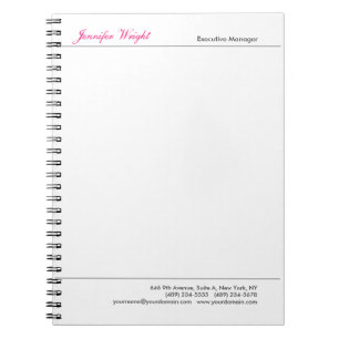 Professional minimalist plain elegant calligraphy notebook